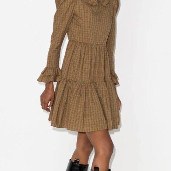 Batsheva Lucy Gingham Tiered Mini Dress - Picture 10 of 10